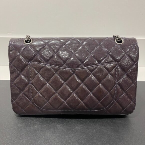 Chanel 2.55 226 Reissue Deep Purple Leather Flap Bag Gunmetal Hardware (121172) - Picture 2 of 14